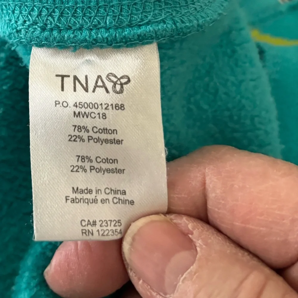 Vibrant Teal and Lime Green Hoodie - Picture 12 of 16
